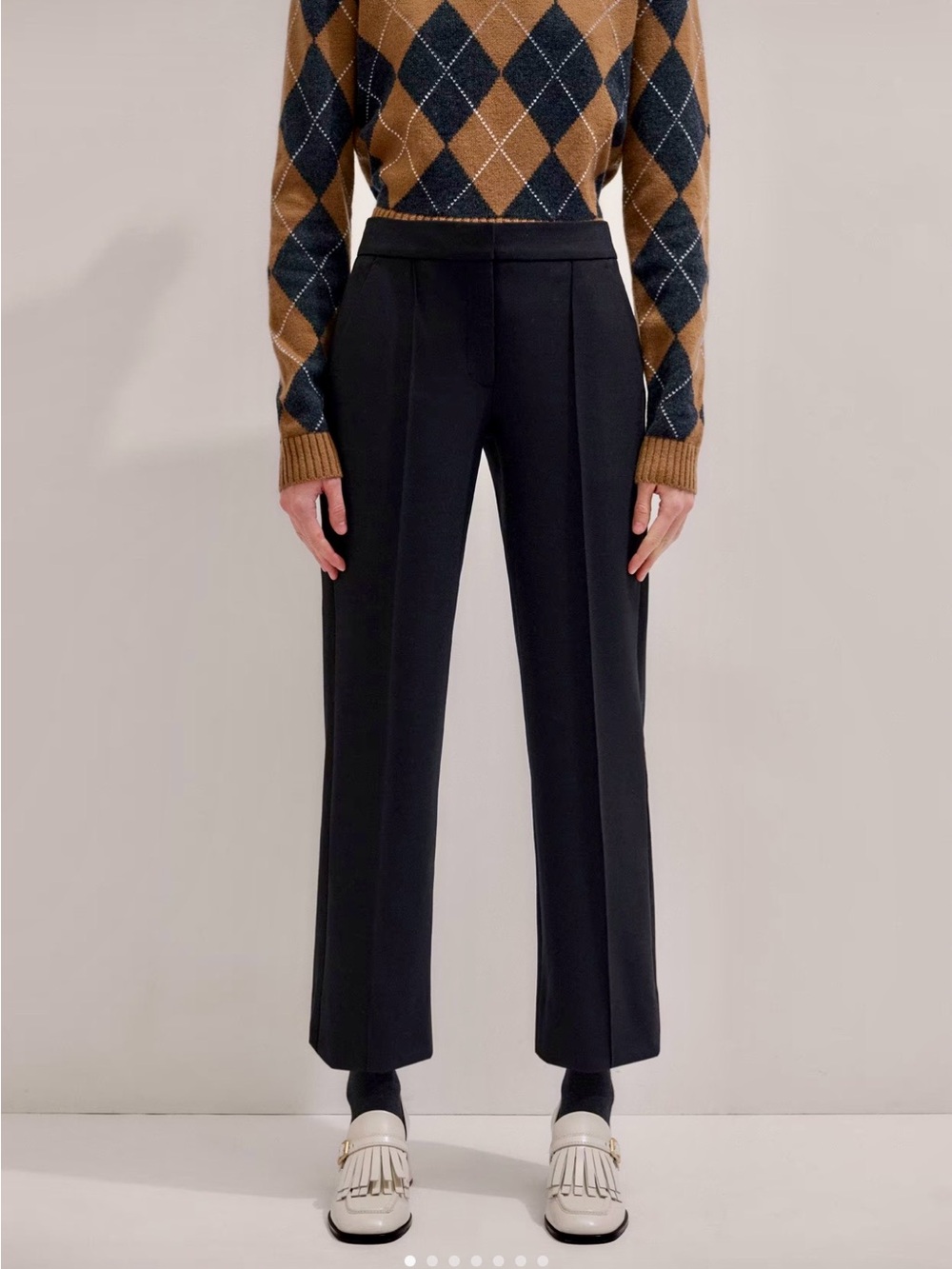 Me + Em Black Slim Crop Forever Trouser- size 8